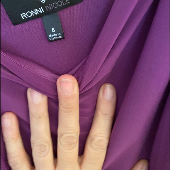 Purple off the shoulder dress size 8 - Picture 7 of 8